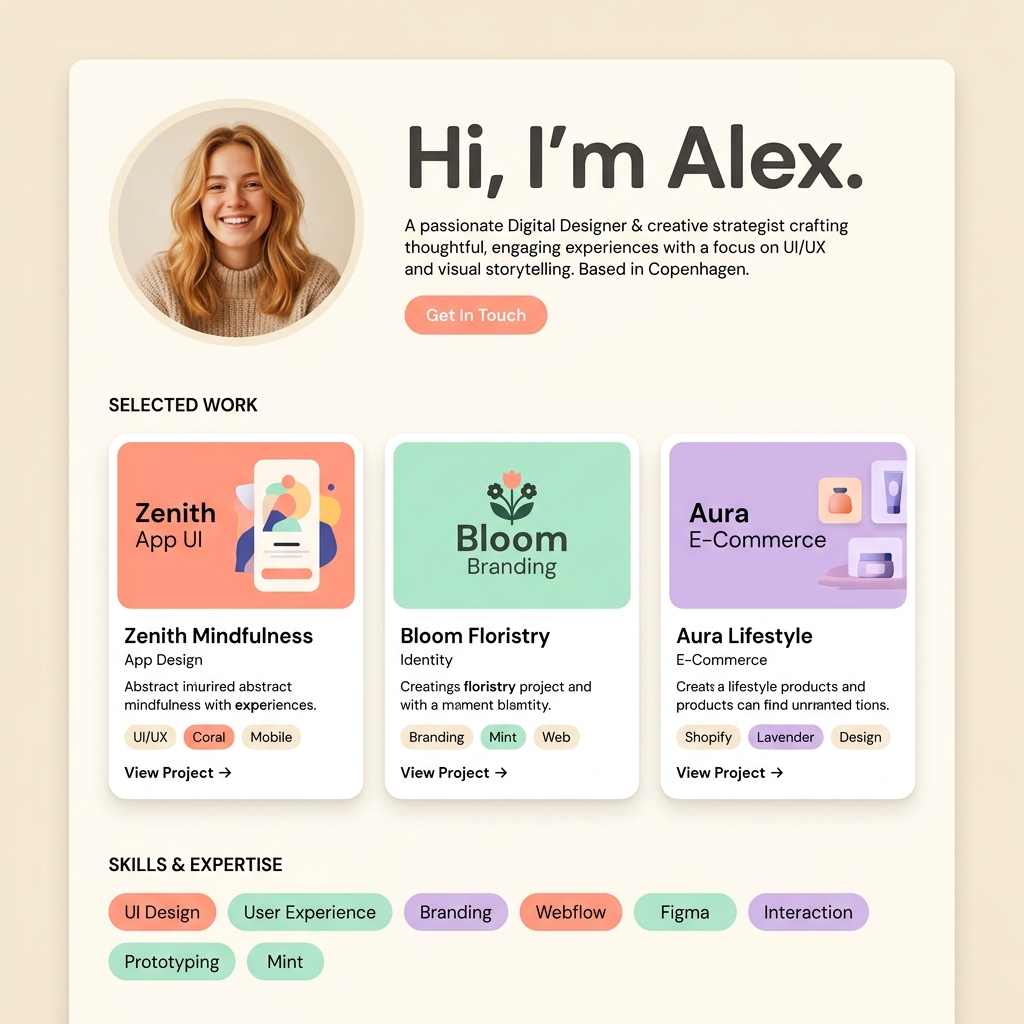 Folio template preview